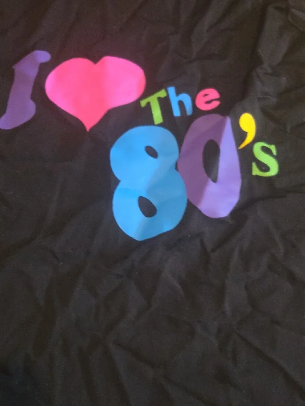 Girls 80s Neon Tutu Costume Set - Black Top with Pink, Purple & Blue Tulle Skirt